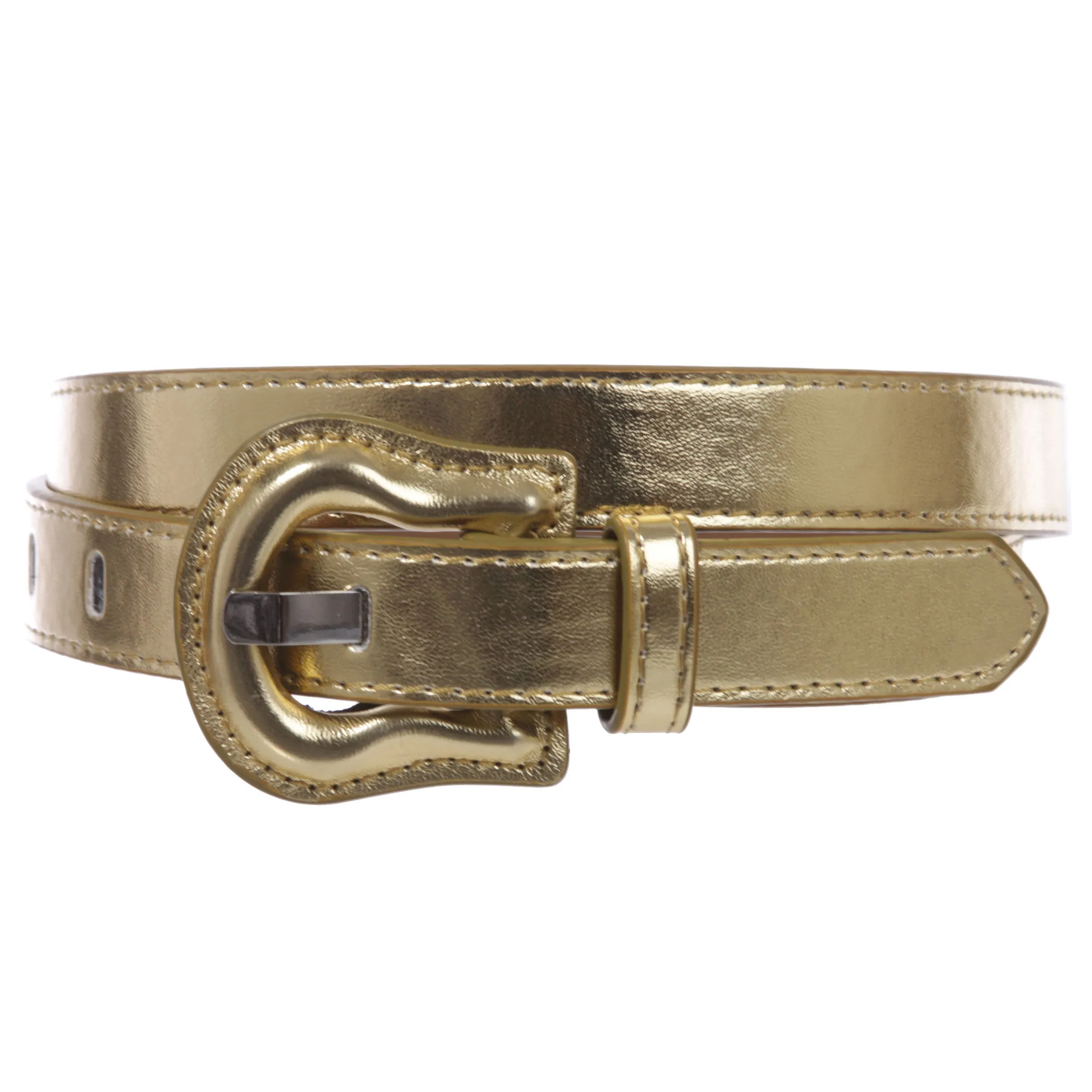 1" Western Buckle Patent Leather Fashion Belt