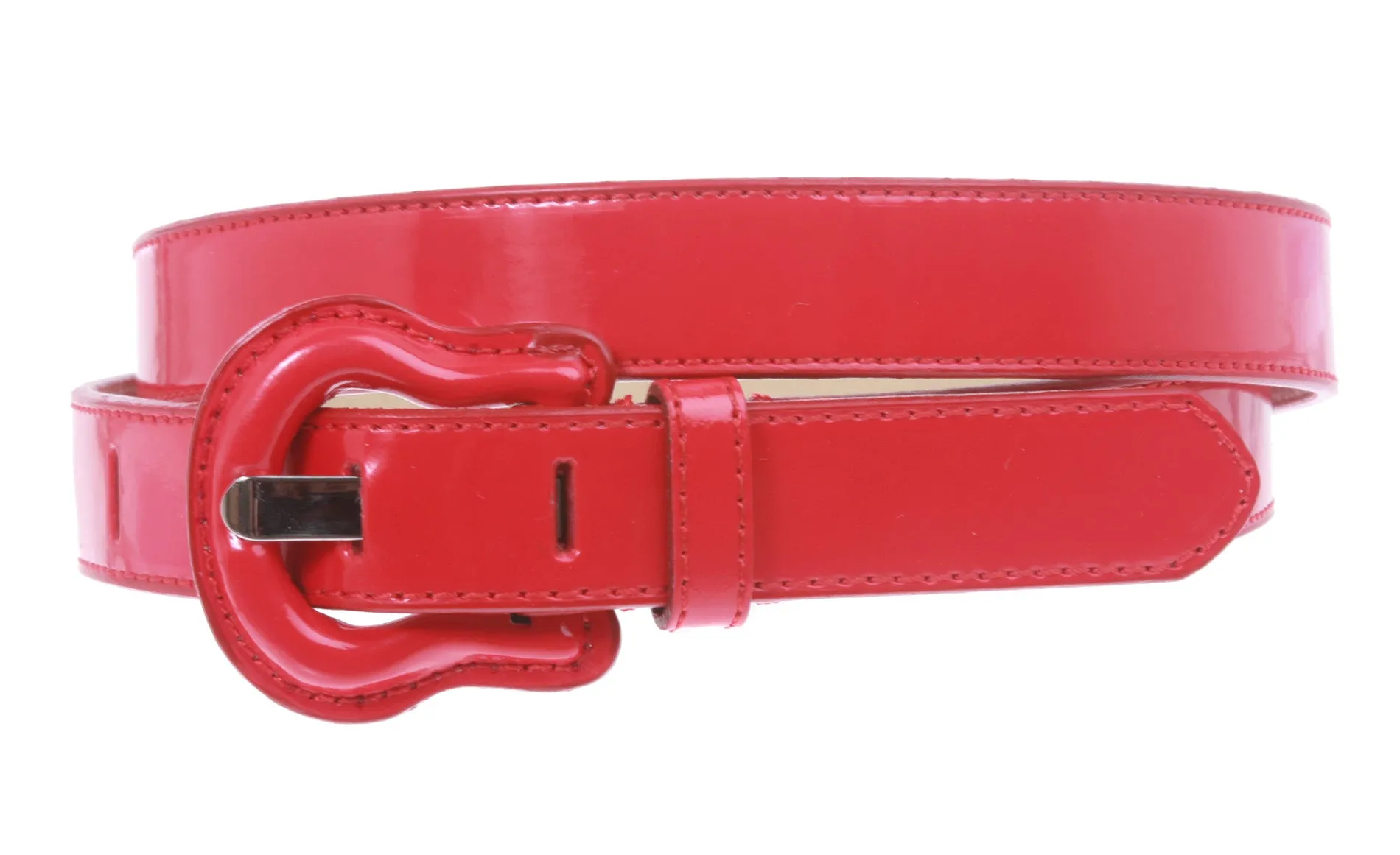 1" Western Buckle Patent Leather Fashion Belt