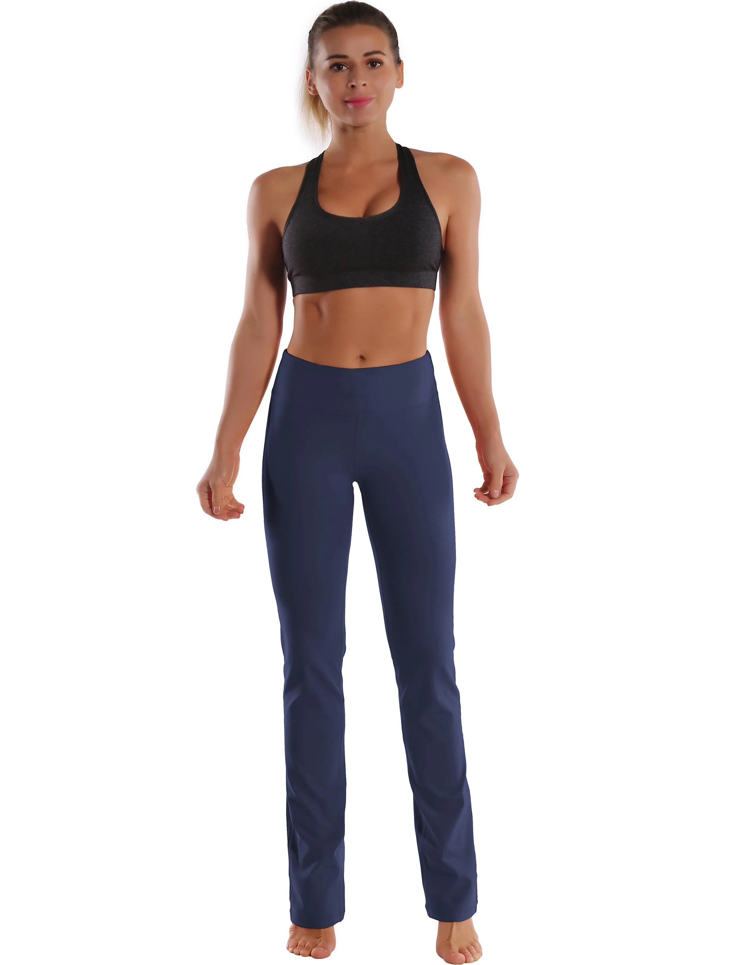 29" 31" 33" 35" Straight Leg Leggings graynavy_Running