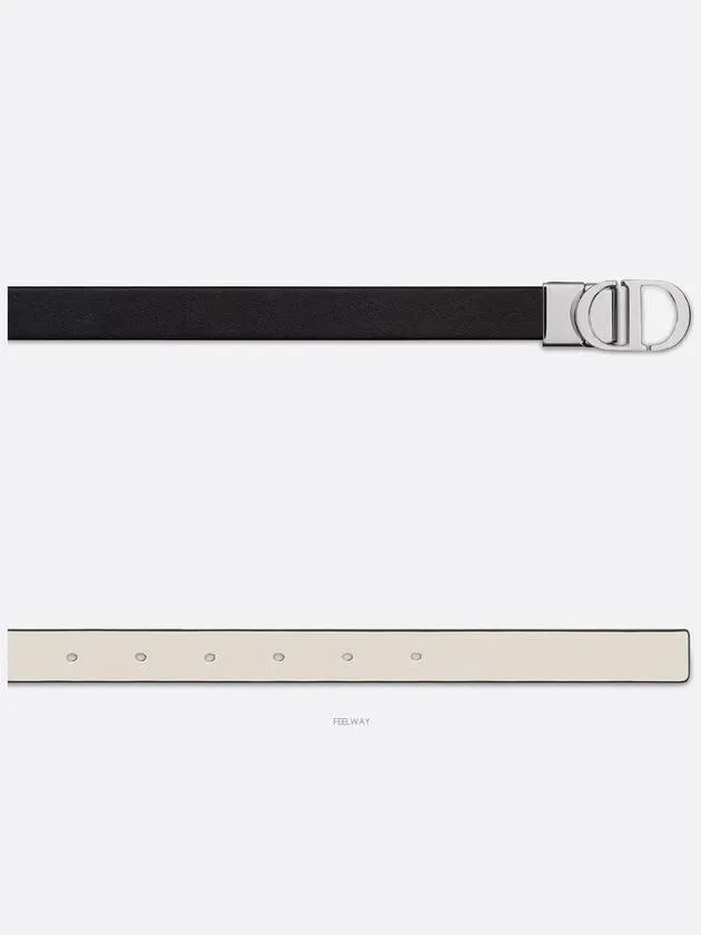 30 Montaigne Reversible Leather Belt Black