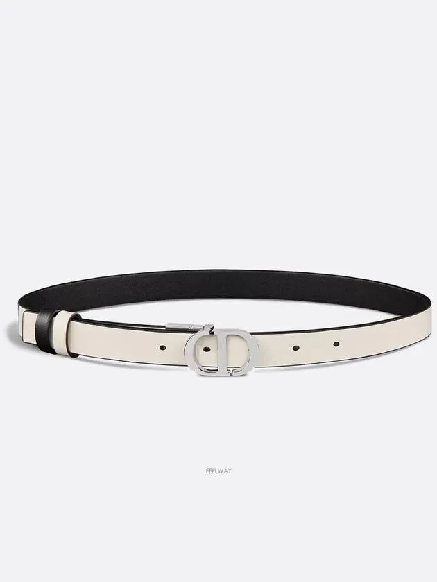 30 Montaigne Reversible Leather Belt Black