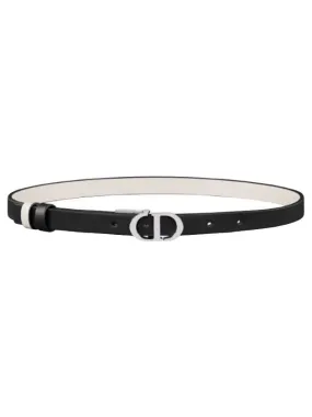 30 Montaigne Reversible Leather Belt Black