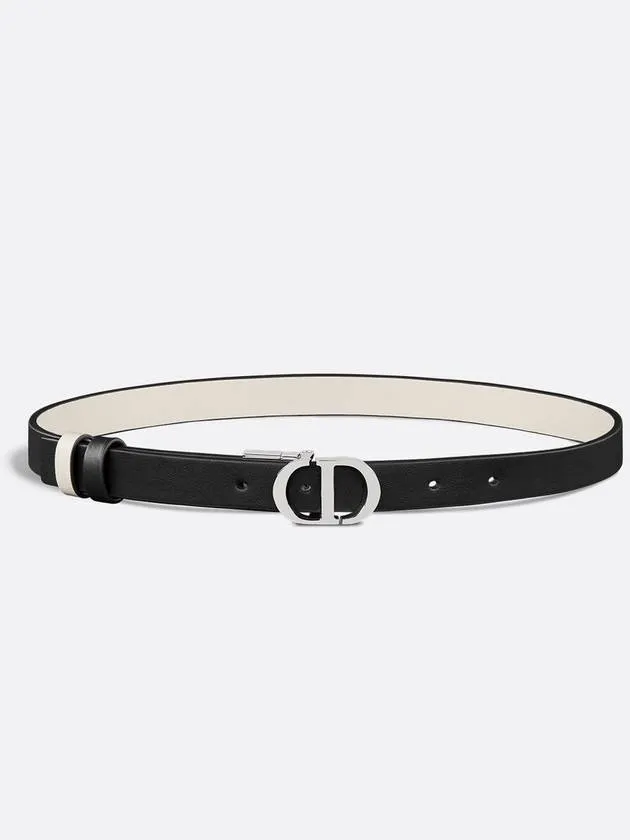 30 Montaigne Reversible Leather Belt Black