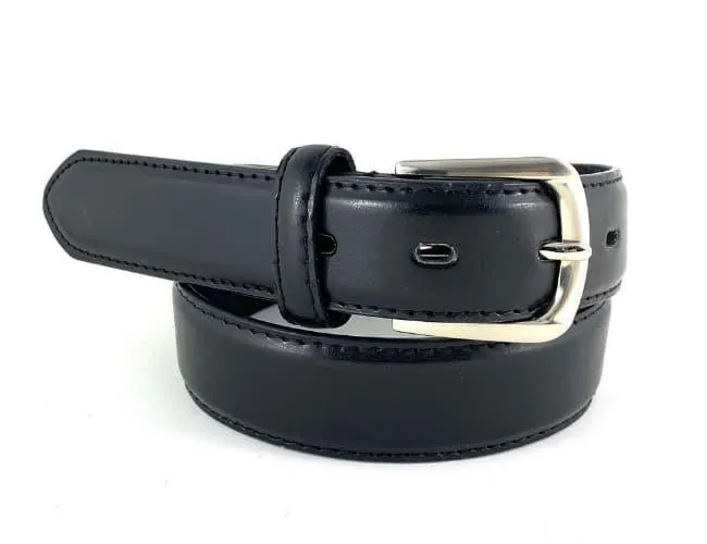 30mm | Thin Black Belt | Rounded Buckle