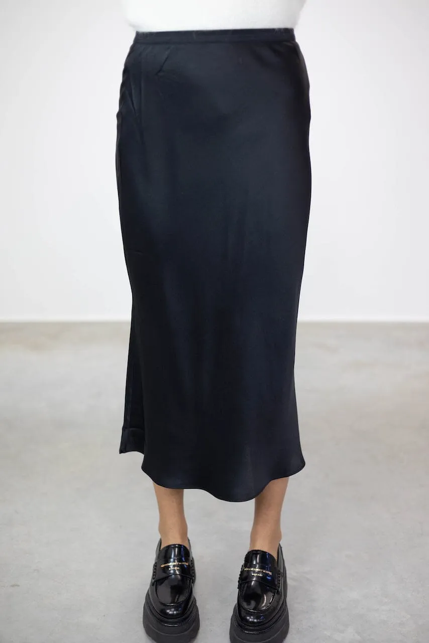 BAR MIDI SILK SKIRT