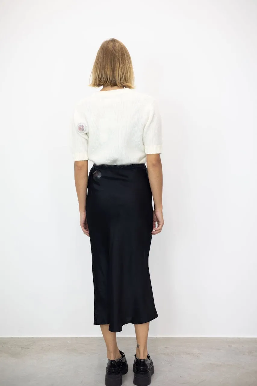 BAR MIDI SILK SKIRT