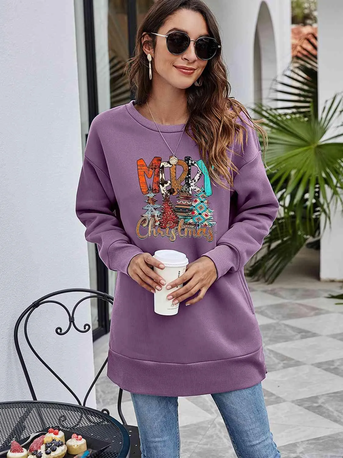 Cheerful Christmas Celebration Graphic Sweater