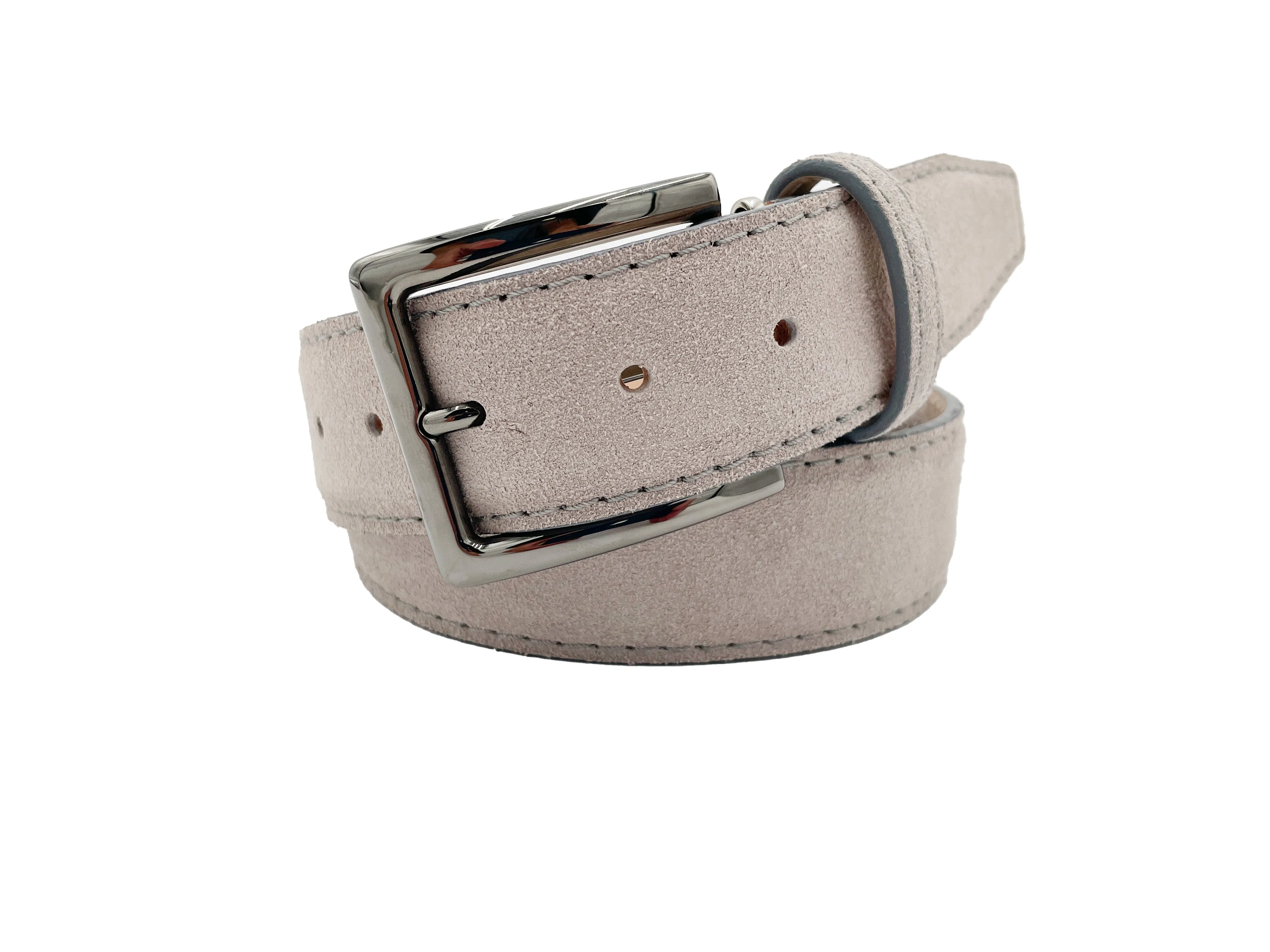 Classic Suede Belt - Grey