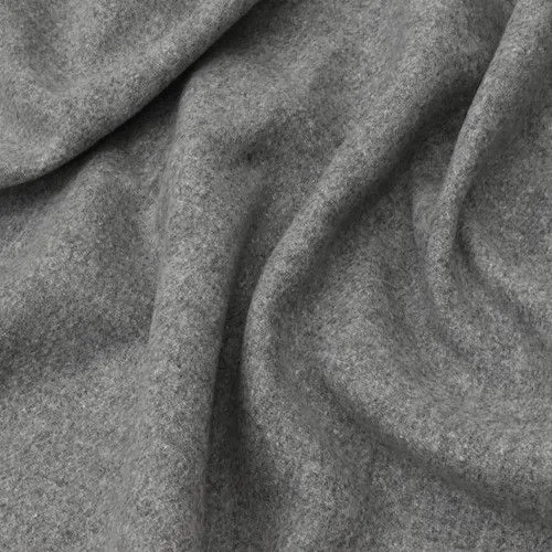 Cloudy Gray Wool Blend Double Weave Twill Jacketing Fabric