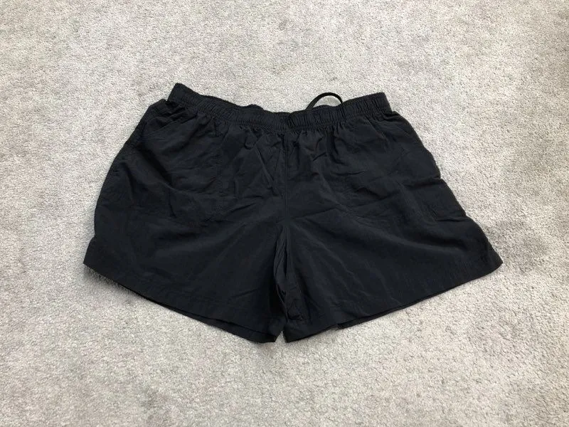 Columbia Shorts Womens Large Black Activewear Running Training Lightweight Logo