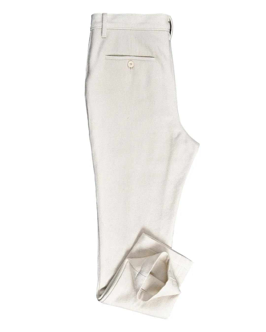 Cream Wool Winter Pant