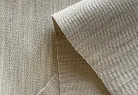 Elegant Mottled Oatmeal Double-Faced Twill Wool Coating (Made in Italy)