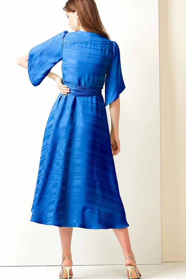 Hanworth House Wrap Dress in Cobalt