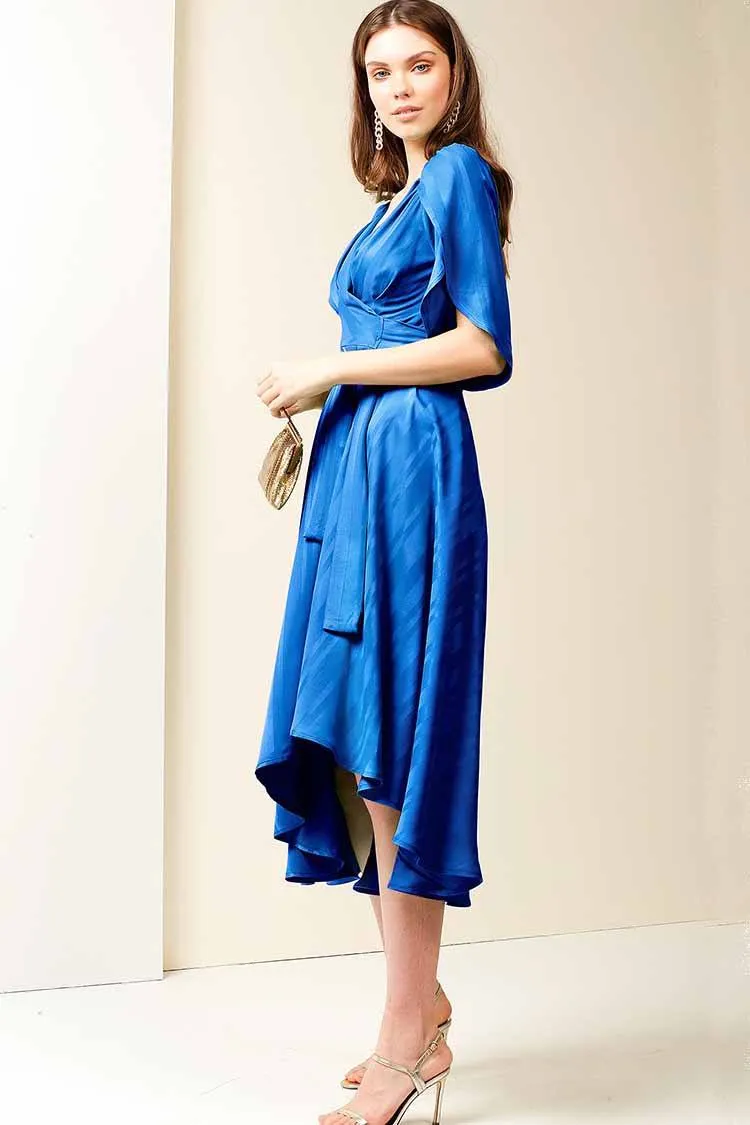 Hanworth House Wrap Dress in Cobalt