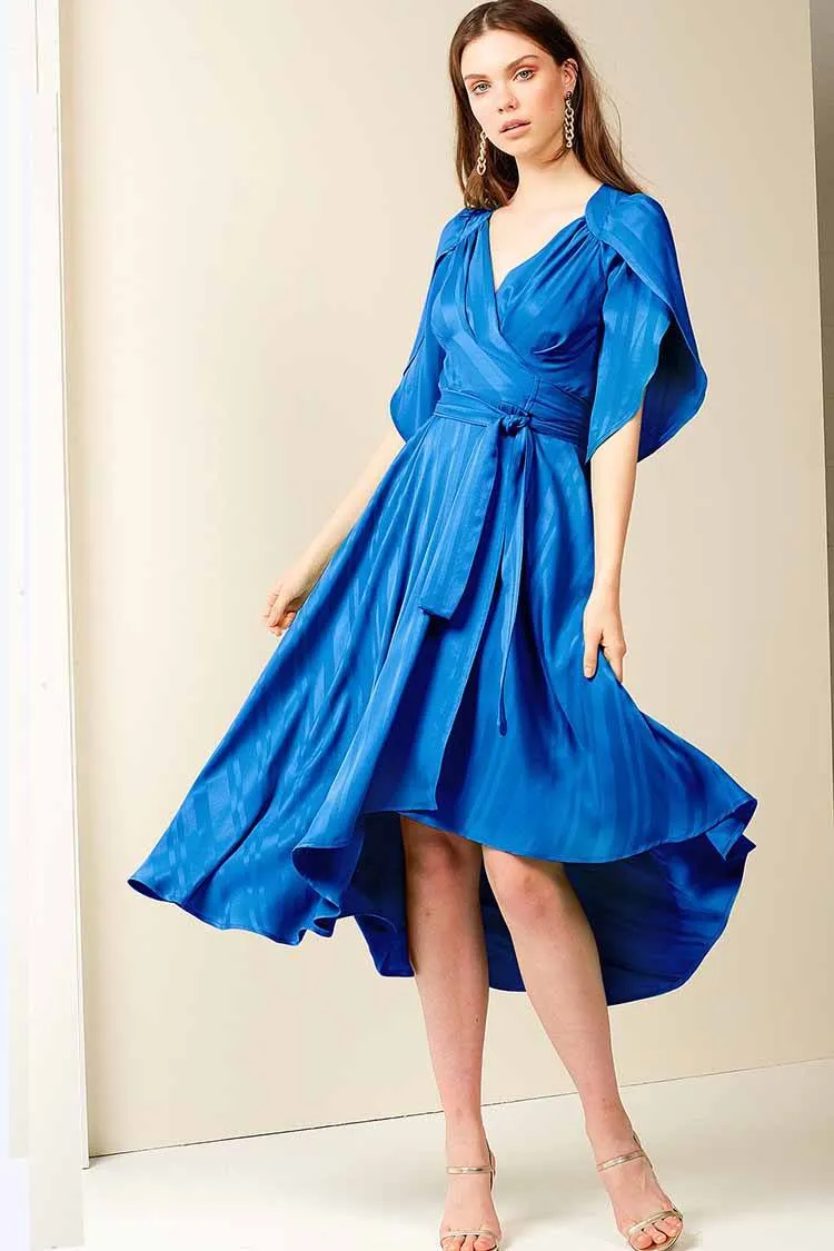 Hanworth House Wrap Dress in Cobalt