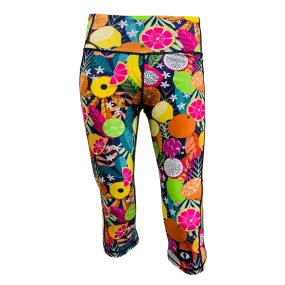 High Waist Funky 3/4 Leggings - Fruity