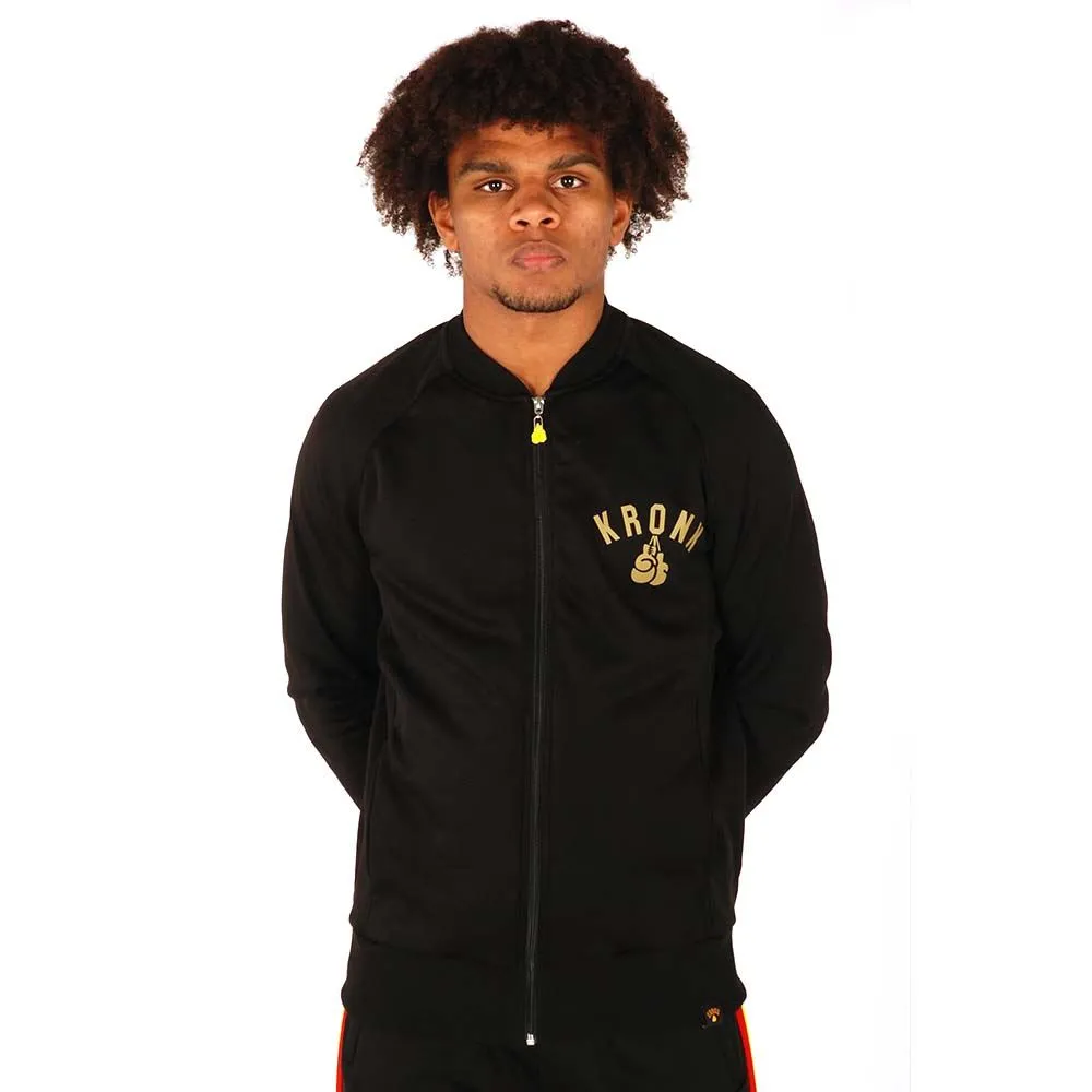 KRONK Gold Logo One Colour Gloves Full Zip Track Top