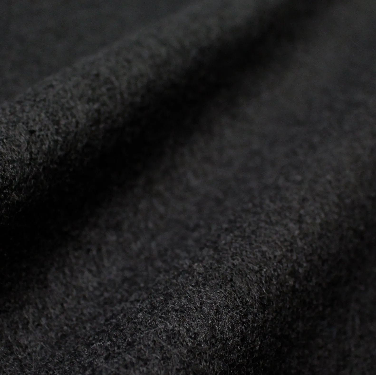 luxury boiled wool knit coating - black