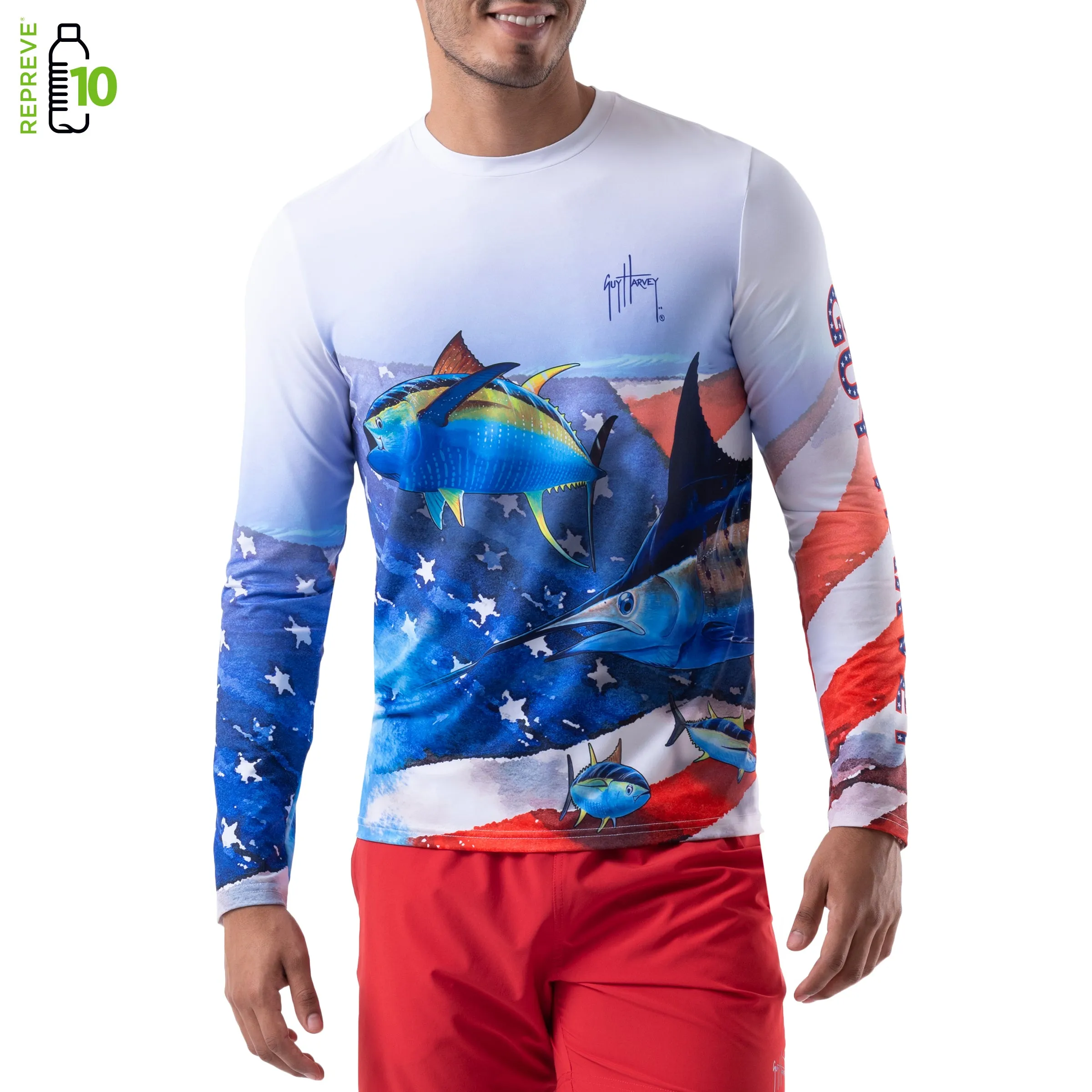 Men's Flag Flow Performance Sun Protection Top