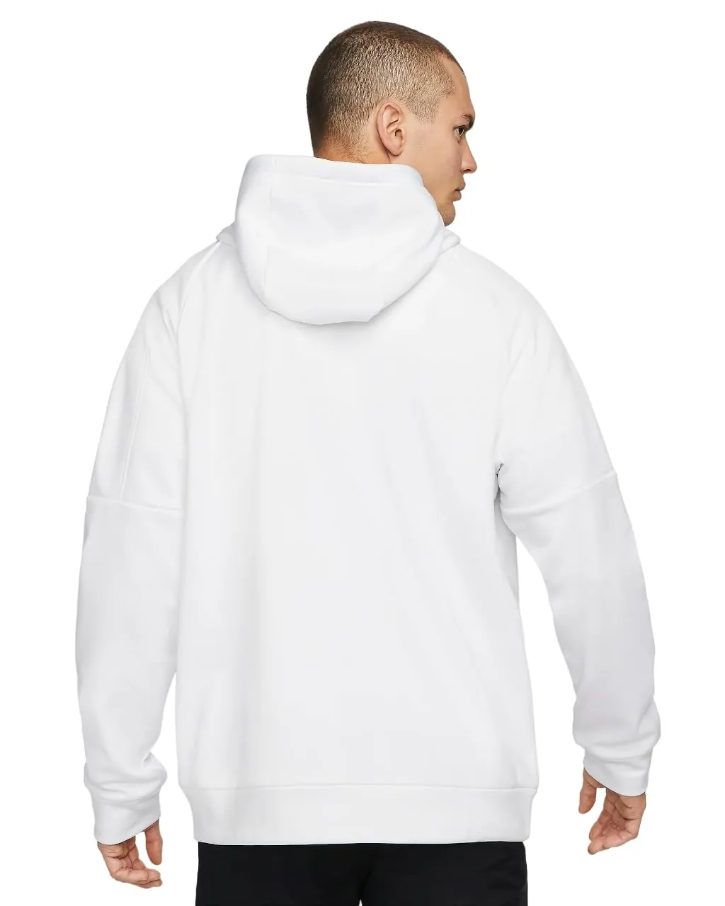 Nike Therma Men's Therma-FIT Full-Zip Fitness Top (US, Alpha, Medium, Regular, Regular, White/White/Black/)