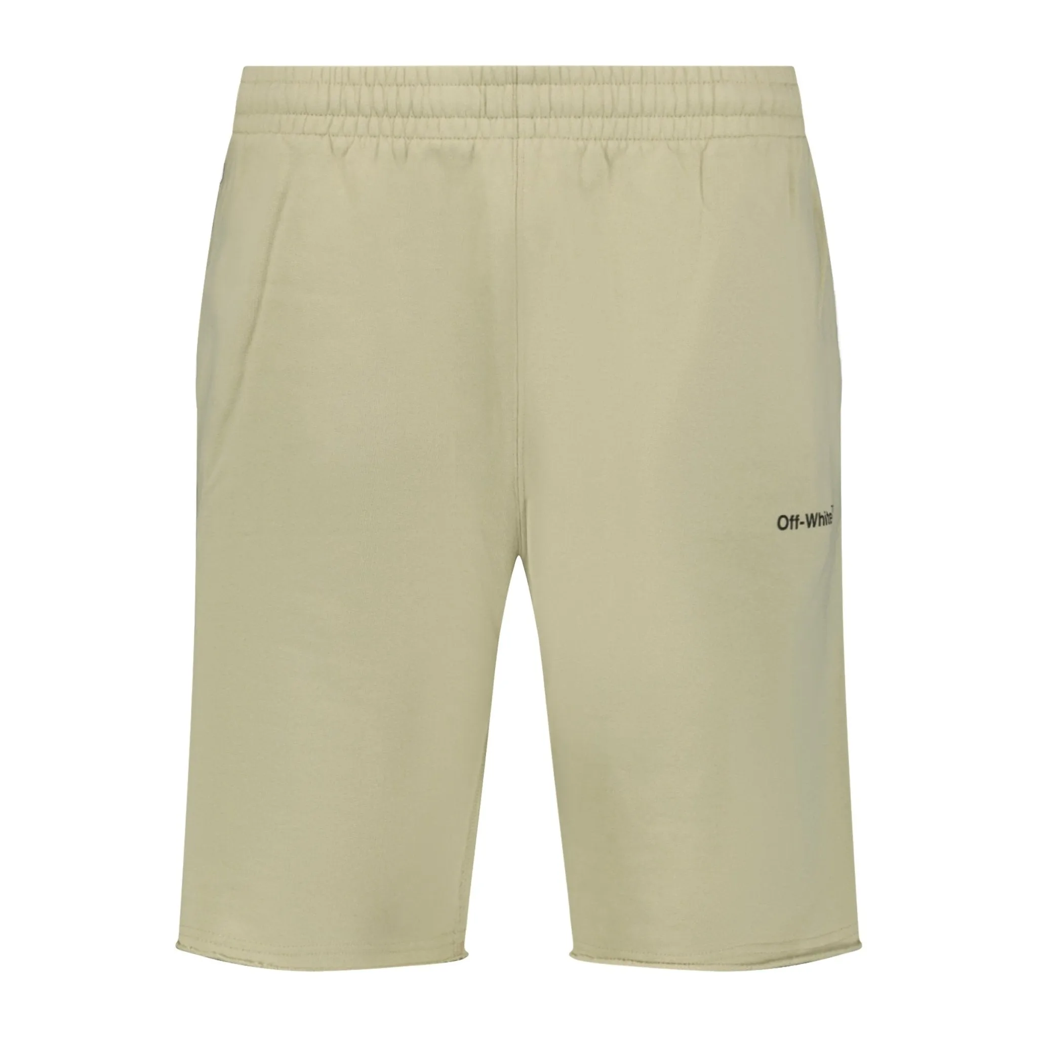 OFF-WHITE Caravaggio Diag Cotton Sweat Shorts Sand