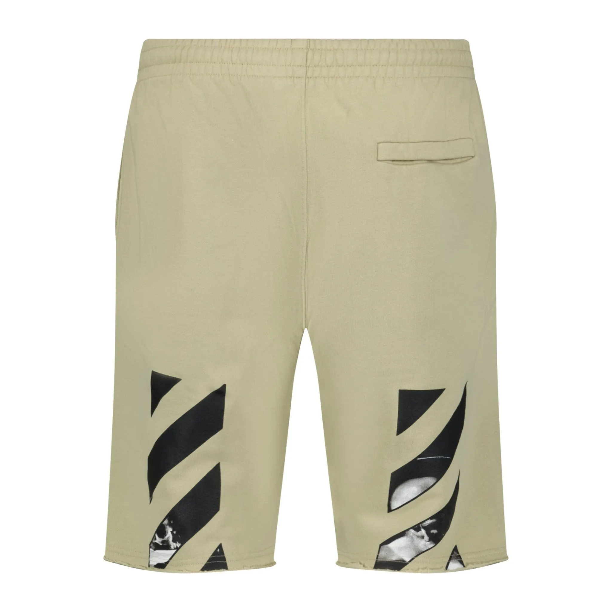 OFF-WHITE Caravaggio Diag Cotton Sweat Shorts Sand