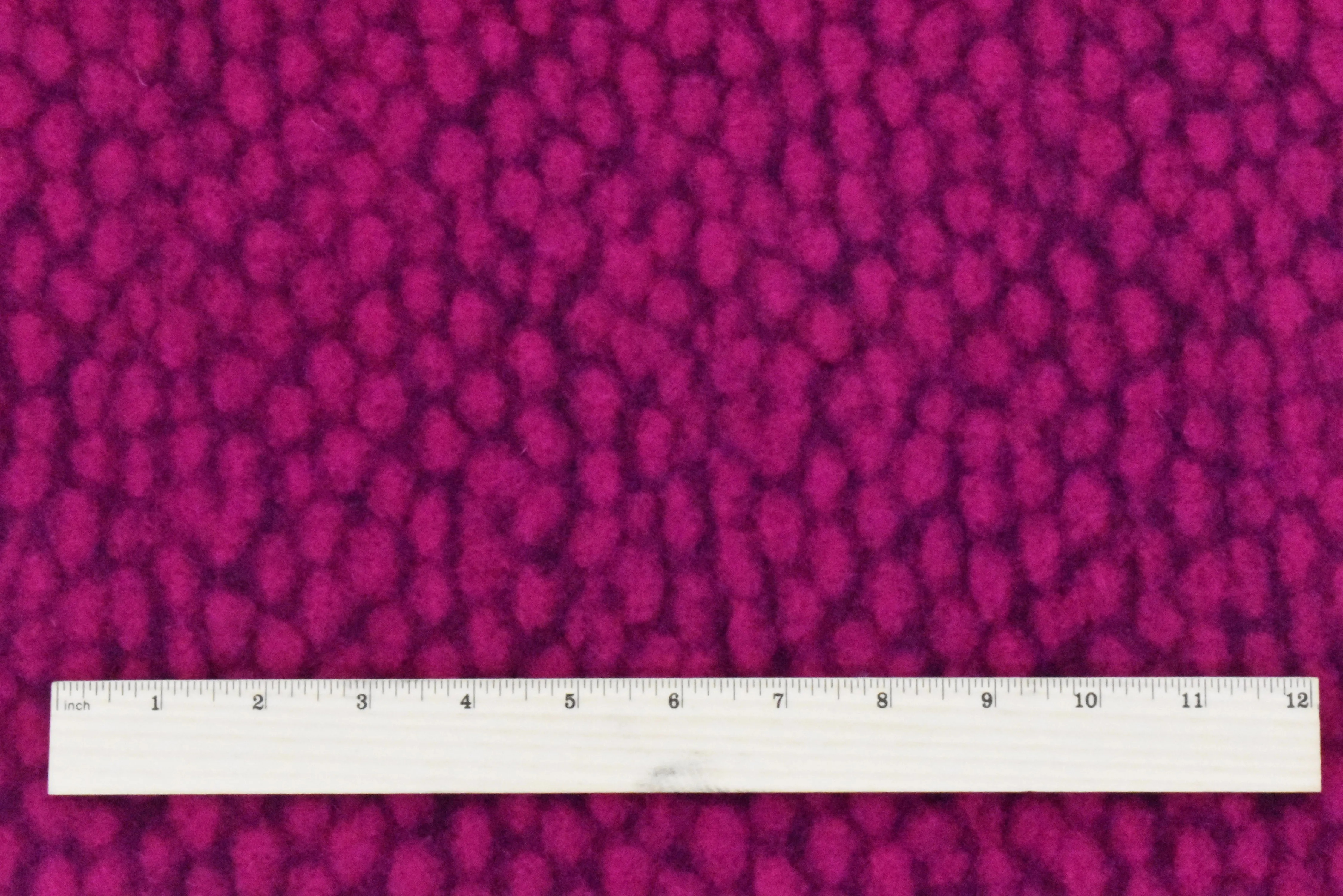 Pink-Black Famous Designer Spot Wool Stretch Jacquard Knit Jacketing Fabric