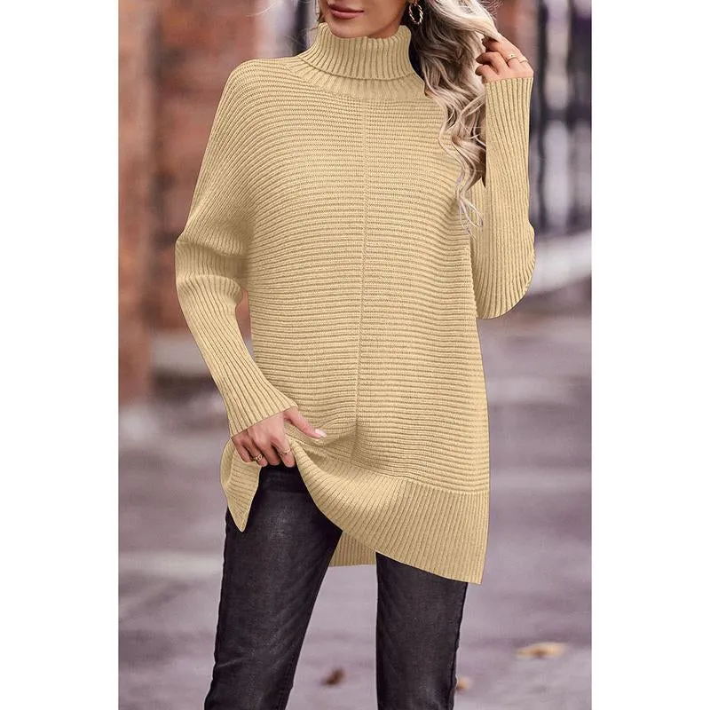 Prettygarden Women'S Oversized Turtleneck Sweater Casual Long Sleeve Chunky Knit Pullover Winter Tops Blouse