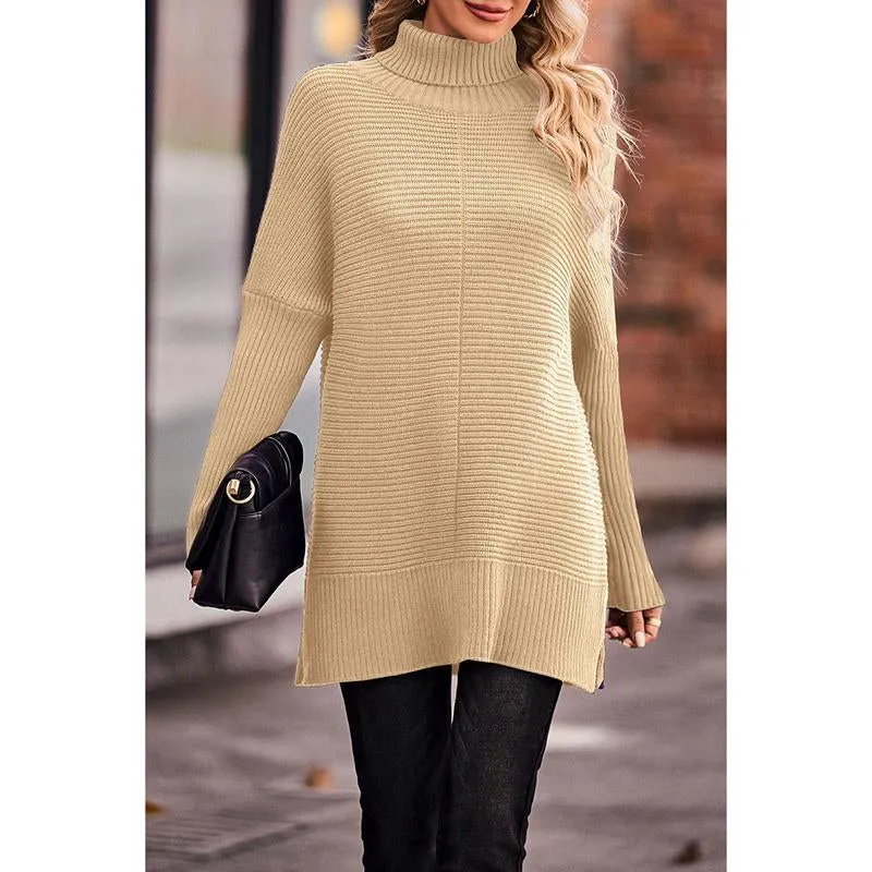 Prettygarden Women'S Oversized Turtleneck Sweater Casual Long Sleeve Chunky Knit Pullover Winter Tops Blouse