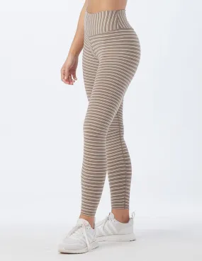 Sultry Legging, Mocha/Oatmilk Stripe