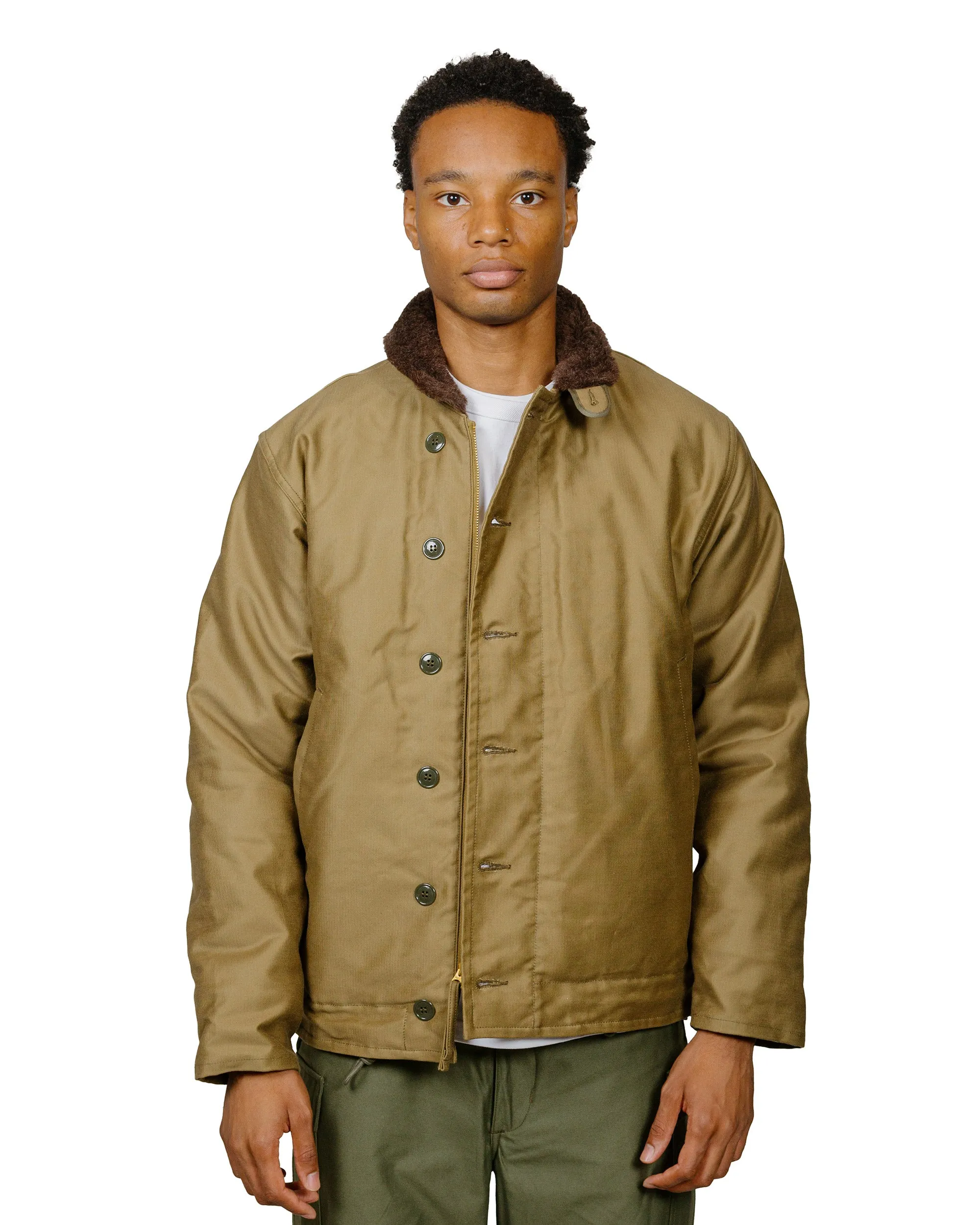 The Real McCoy's MJ22114 N-1 Deck Jacket (Khaki)