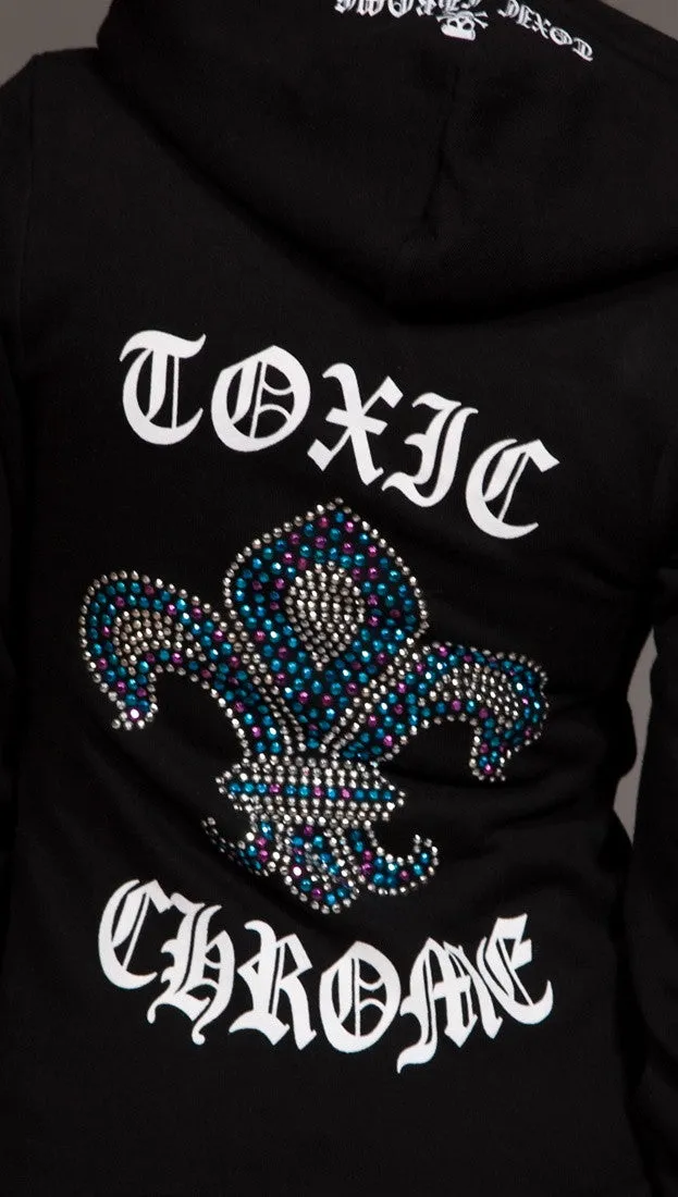 Toxic Chrome Fleur De Lis Unisex Black