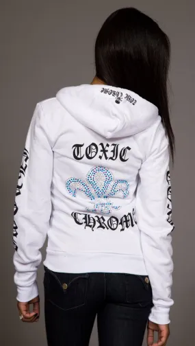 Toxic Chrome Fleur De Lis Unisex White