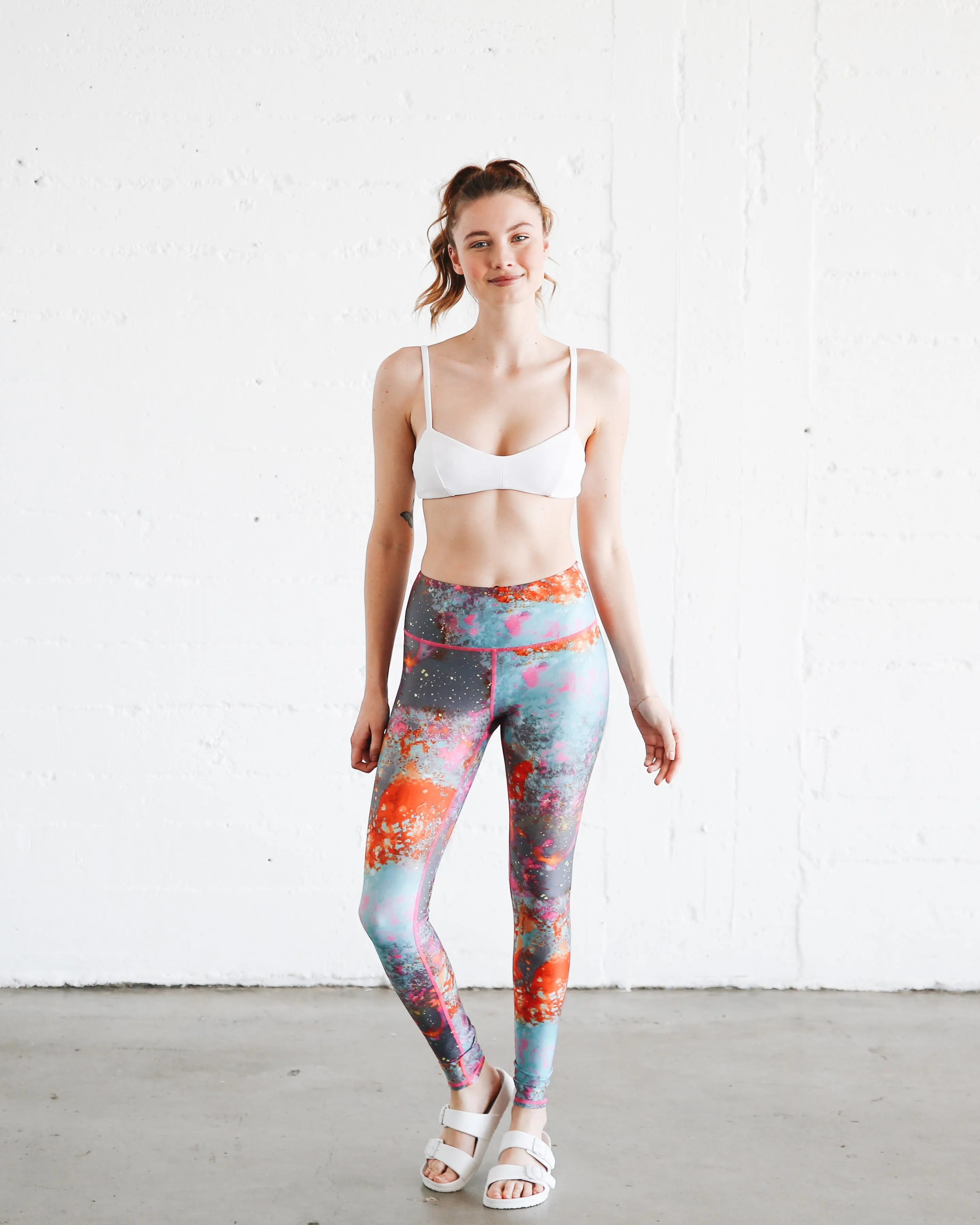 WOMEN'S SWIM LEGGINGS  - KOI POND